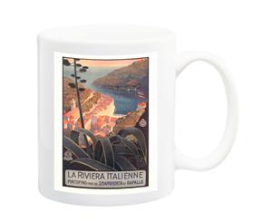 La Riviera Italianne Bergoni 1920 Italian Poster Mug - 11 Fluid Oz