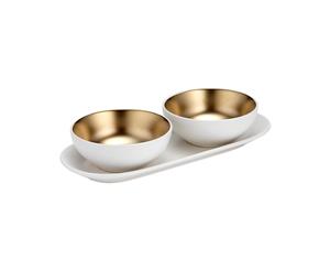 Ladelle Glitz Gold 3 Piece Bowl Set