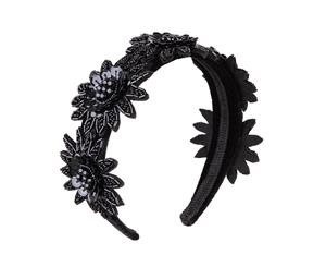 Lovisa Black Statement Embellished Flower Headband