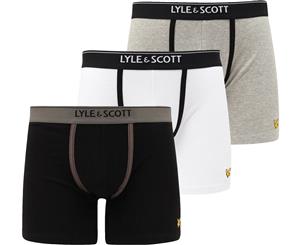 Lyle & Scott Men's Carson 3 Pack Boxer Shorts White/Black/Grey