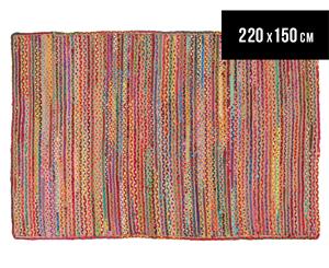 Maple & Elm 220x150cm Summer Braid Rug - Multi