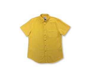 Men's Portuguese Flannel Lobo Short Sleeve Shirt In Yellow Cord