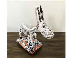 Mexican Pottery Hand-Painted 24cm Talavera Ceramic Donkey