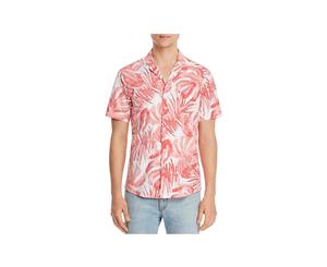 Michael Kors Mens Tropical Slim Fit Hawaiian Print Shirt