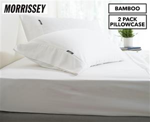 Morrissey Bamboo Luxe Cotton Pillowcase 2-Pack - Snow