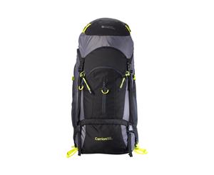 Mountain Warehouse Large 65L Rucksack Padded Airmesh Back Travelling Backpack - Charcoal