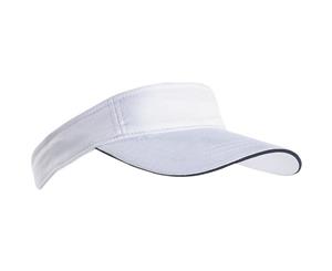 Myrtle Beach Adults Unisex Sandwich Sunvisor (White/Navy) - FU269