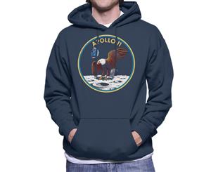 NASA Apollo 11 Mission Badge Men's Hooded Sweatshirt - Navy Blue