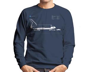 NASA Space Shuttle Weight Diagnostic Men's Sweatshirt - Navy Blue