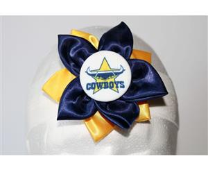 North Queensland Cowboys NRL Infants Headband Baby Rosette Flower Head Band