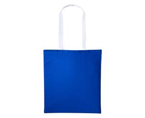 Nutshell Varsity Cotton Shopper Long Handle Tote (Royal/White) - RW7156