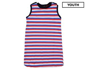 ODI ET AMO Youth Girls' Dress - Dark Blue Stripe