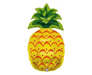 Oaktree 37 Inch Supershape Sparkling Pineapple Foil Balloon (Yellow) - SG7661