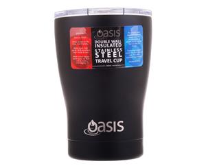 Oasis Double Wall Insulated Stainless Steel Travel Cup 340ml - Black