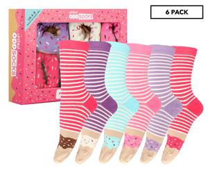 Odd Socks Women's One Size Donuts Crew Socks 6-Pack - Multi