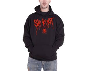 Official Mens Slipknot Hoodie Splatter Band Logo Back Print Pullover - Black