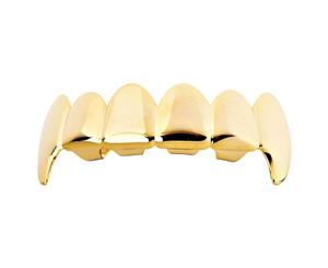 One Size Fits All Bling Grillz - VAMPIRE TOP - Gold - Gold