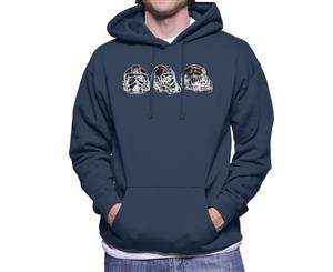 Original Stormtrooper Imperial TIE Pilot Helmet Abstract Men's Hooded Sweatshirt - Navy Blue