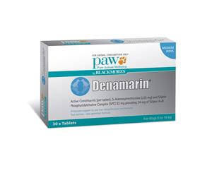 Paw Denamarin Medium Dogs Liver Detoxification Aid 225mg 30's (D8112)*