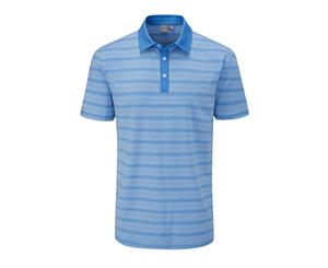 Ping Eugene Tailored Fit Polo - Vista Blue Multi - Mens