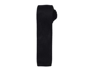 Premier Mens Slim Textured Knit Effect Tie (Pack Of 2) (Black) - RW6946