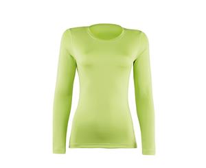 Rhino Womens/Ladies Sports Baselayer Long Sleeve (Lime) - RW2829