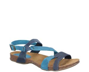 Riva Womens/Ladies Debs Buckled Sling Back Sandal (Navy/Teal) - FS6074