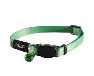 Rogz Kiddycat Safeloc Collar Lime Paws