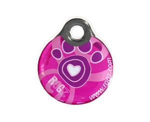 Rogz Small Pink Paws ID-Tagz Resin Instant Dog Puppy Cat Pet Tag