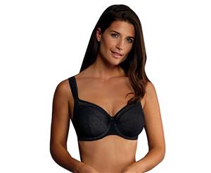 Rosa Faia 5202 Emily Spotted Underwired Full Cup Bra - Black