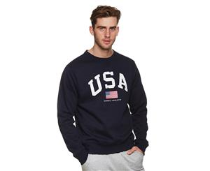 Russell Athletic Men's USA Crew Neck - Navy