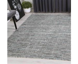 Scandi Teal Reversible Wool Rug