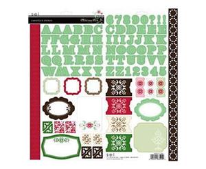 Sei - Christmas Mint - Cardstock Stickers With Varnish Finish