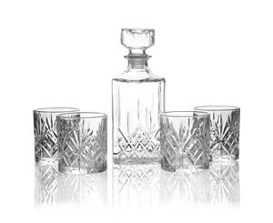 Set of 4 Tumbler Set & Whiskey Decanter | M&W