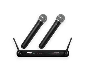 Shure SVX288PG58 2-Channel Wireless Microphone System with 2 x PG58 Handheld Microphones