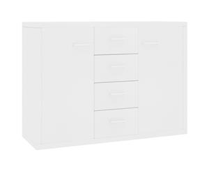 Sideboard White 88x30x75cm Chipboard Storage Chest Cupboard Dresser