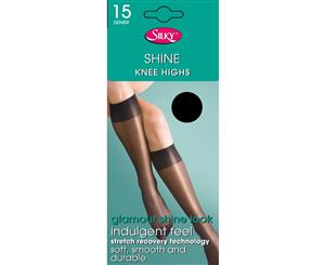 Silky Womens/Ladies Shine Knee Highs (1 Pair) (Black) - LW255