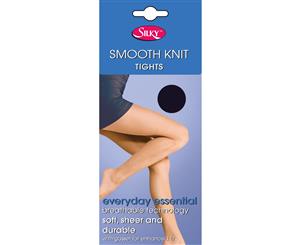 Silky Womens/Ladies Smooth Knit Tights Extra Size (1 Pairs) (Barely Black) - LW254