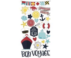 Simple Stories - Cruisin Chipboard Stickers 6 inch X12 inch