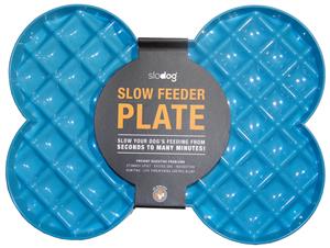 Slowdog Cyan Blue Slow Pet Feeder Plate for Dogs to Slow Feeding Time