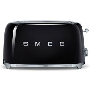 Smeg - TSF02BLAU - 50's Retro Style Aesthetic 4 Slice Toaster - Black