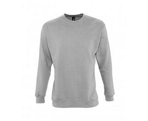 Sols Mens Supreme Plain Cotton Rich Sweatshirt (Grey Marl) - PC2415