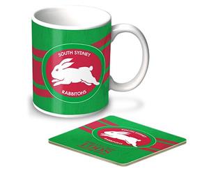 South Sydney Rabbitohs NRL Heritage Design Coffee Mug and Coaster Gift Set