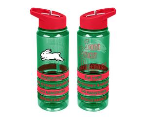 South Sydney Rabbitohs NRL Tritan Drink Water Bottle with Wrist Bands