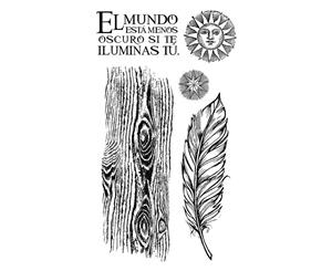 Stamperia Cling Stamp - 3.94 inch X6.5 inch - Cosmos Feather