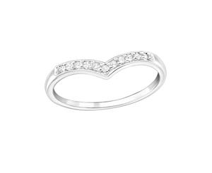 Sterling Silver Studded Heart Midi Ring