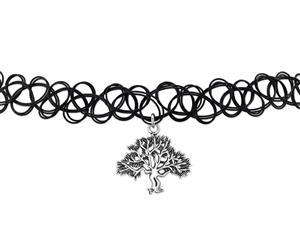 Sterling Silver Tree Of Life Choker Necklace