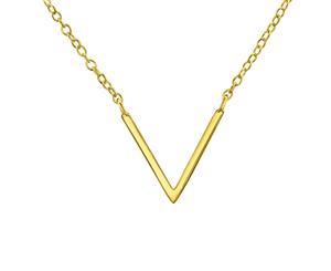 Sterling Silver V-inline Necklace