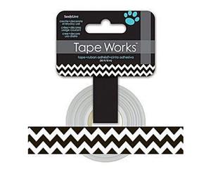 Tape Works Tape .625 Inch X50' Chevron Black & White