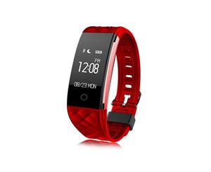 Touch Screen Fitness Tracker with Heart Rate Monitor - Red